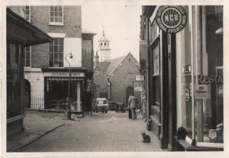 Original photograph of Chapel Place looking south circa 1960.