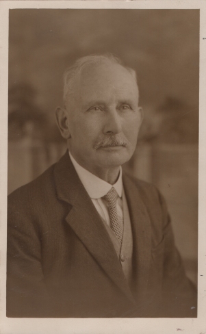 Postcard of Reuben Hall, founder of Hall's Bookshop circa 1932.