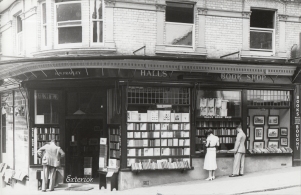 Original photograph of Hall's Bookshop in the 1940s.
