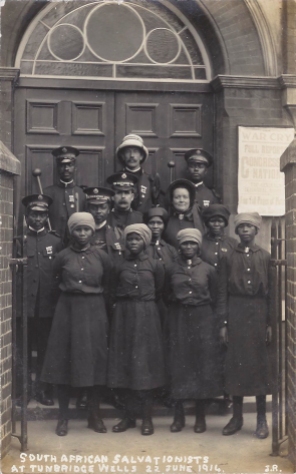 Postcard of South African Salvationists at Tunbridge Wells, 22nd June 1914.