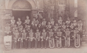 Postcard of a Salvation Army Band at Tunbridge Wells, circa 1914.