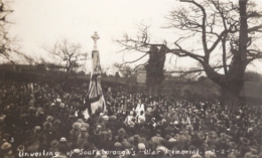Postcard of the unveiling of the Southborough War Memorial, 13th February 1921.